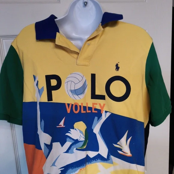 Ralph Lauren Beach 1967 Invitational Classic Fit Volleyball Polo Men's Sz L - Picture 3 of 6